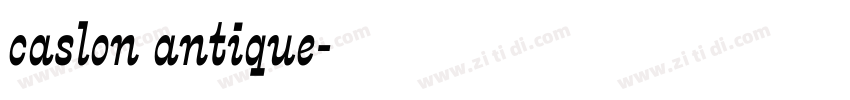 caslon antique字体转换